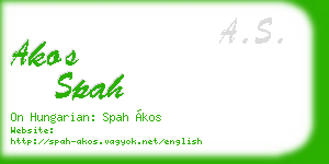 akos spah business card
